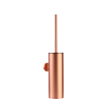 2021 rose gold new arrivals bath accessory stainless steel 2 in 1 bathroom household cleaning brush toilet brush with holder